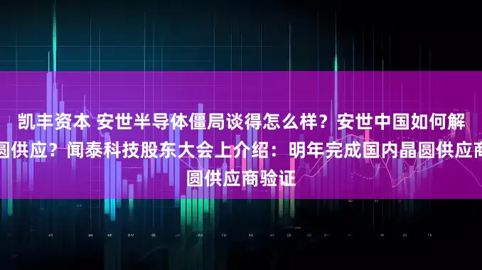 凯丰资本 安世半导体僵局谈得怎么样？安世中国如何解决晶圆供应？闻泰科技股东大会上介绍：明年完成国内晶圆供应商验证